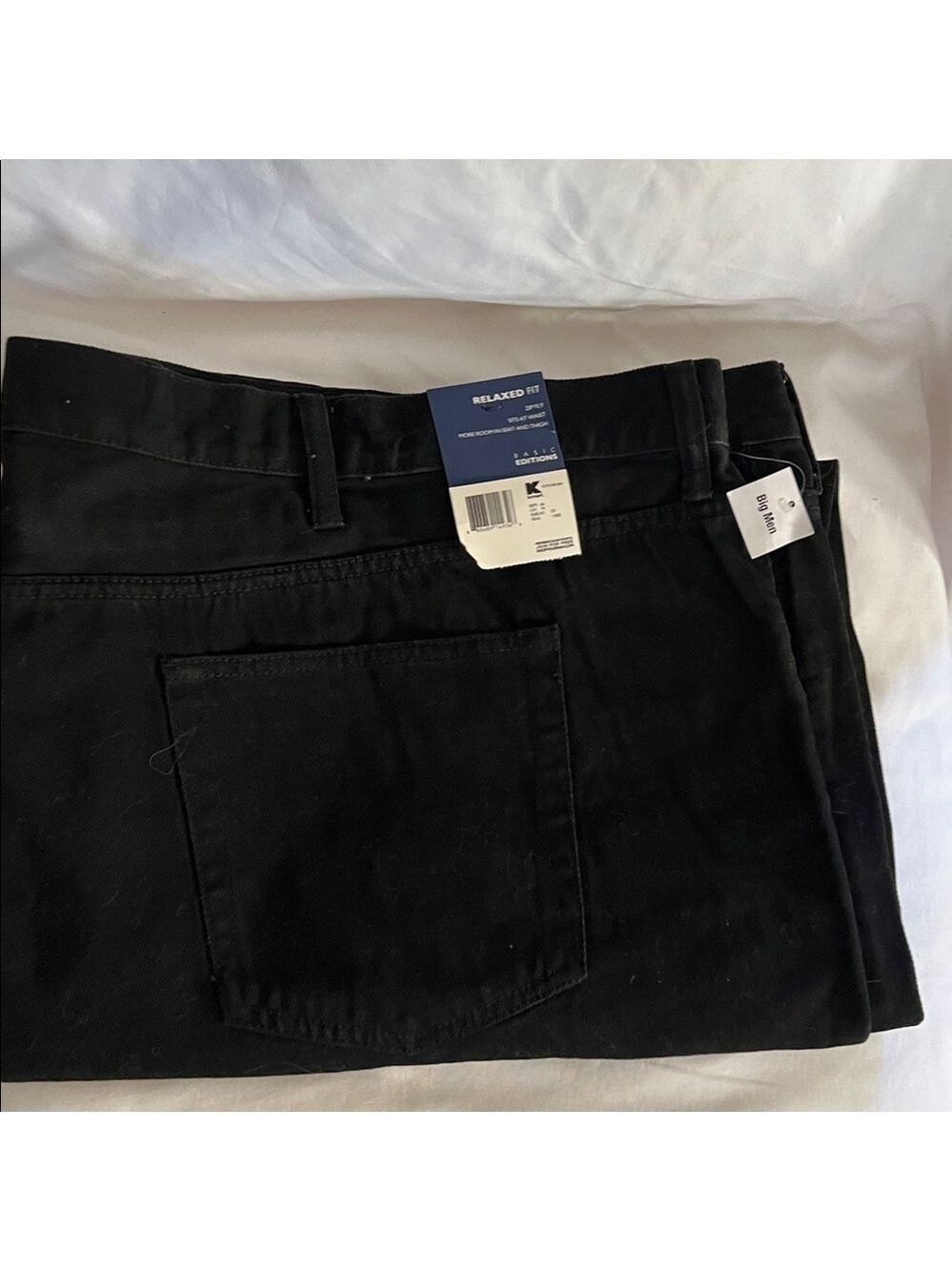 Basic Editions Plus Size Relaxed Fit Trousers, Black